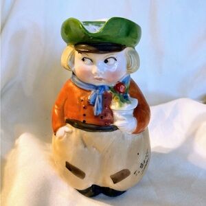 Vintage Goebel German Creamer / Toby Jug Dutch Boy & Flowers Erphilia Germany